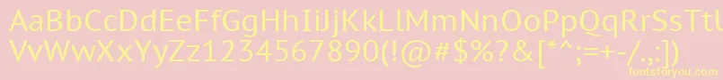 PtSansCaption Font – Yellow Fonts on Pink Background