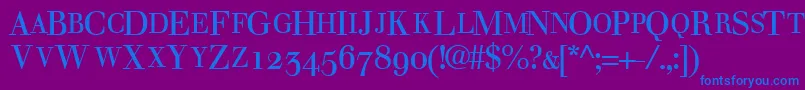 WalbaumosscapsskRegular Font – Blue Fonts on Purple Background