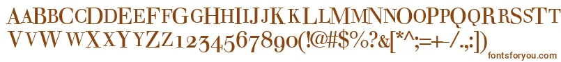 WalbaumosscapsskRegular Font – Brown Fonts on White Background