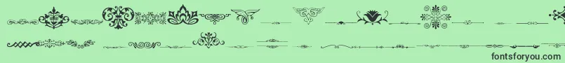 Lisätietoja VintageDecorativeSigns3-fontista VintageDecorativeSigns3-fontti – mustat fontit vihreällä taustalla