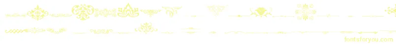 Saiba mais sobre a fonte VintageDecorativeSigns3 Fonte VintageDecorativeSigns3 – fontes amarelas em um fundo branco