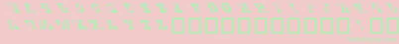 Tiefdv Font – Green Fonts on Pink Background