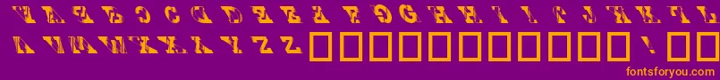 Tiefdv Font – Orange Fonts on Purple Background