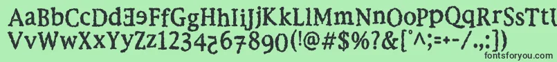 EbolaKikwit Font – Black Fonts on Green Background