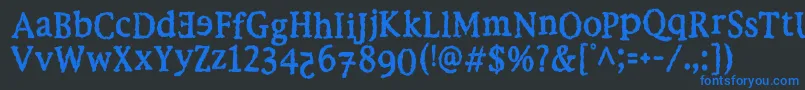 EbolaKikwit Font – Blue Fonts on Black Background