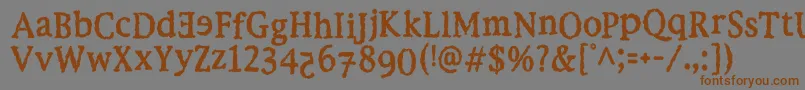 EbolaKikwit Font – Brown Fonts on Gray Background