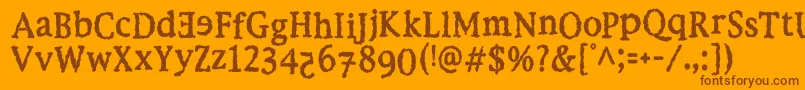 EbolaKikwit Font – Brown Fonts on Orange Background