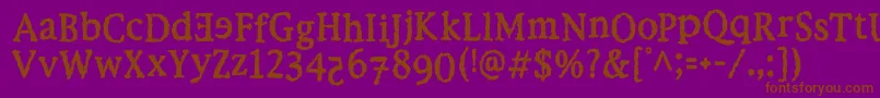 EbolaKikwit Font – Brown Fonts on Purple Background