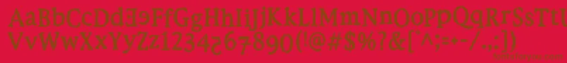 EbolaKikwit Font – Brown Fonts on Red Background