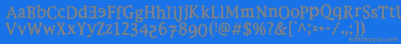 EbolaKikwit Font – Gray Fonts on Blue Background