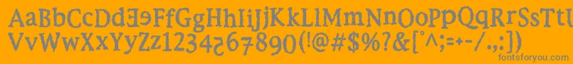 EbolaKikwit Font – Gray Fonts on Orange Background