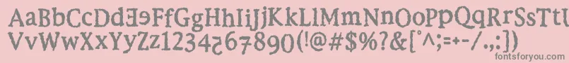 EbolaKikwit Font – Gray Fonts on Pink Background