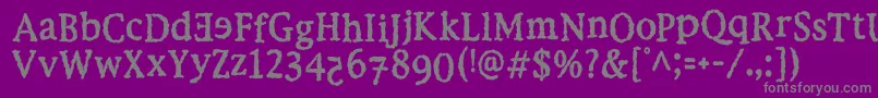 EbolaKikwit Font – Gray Fonts on Purple Background