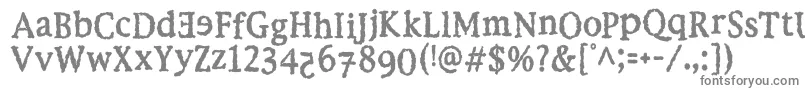 フォントEbolaKikwit – 白い背景に灰色の文字