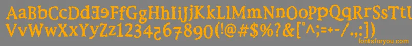 EbolaKikwit Font – Orange Fonts on Gray Background