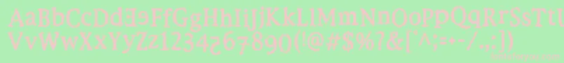 EbolaKikwit Font – Pink Fonts on Green Background