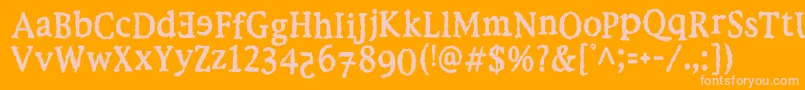 EbolaKikwit Font – Pink Fonts on Orange Background