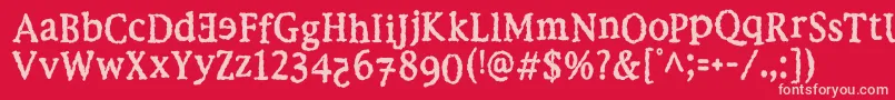 EbolaKikwit Font – Pink Fonts on Red Background