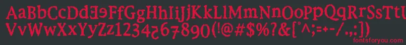 EbolaKikwit Font – Red Fonts on Black Background