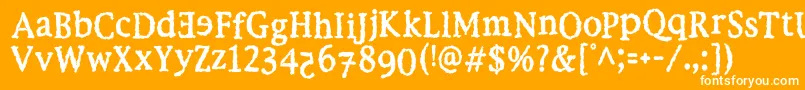EbolaKikwit Font – White Fonts on Orange Background