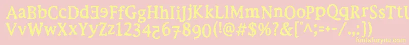EbolaKikwit Font – Yellow Fonts on Pink Background