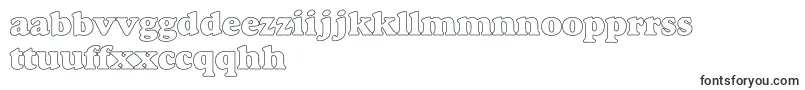 MacbethHollowBold-Schriftart – usbekische Schriften