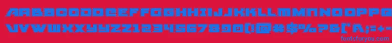 Шрифт Aircruiseracad – синие шрифты на красном фоне