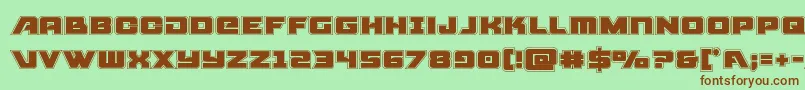 Aircruiseracad-fontti – ruskeat fontit vihreällä taustalla