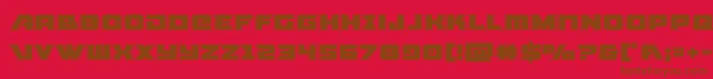 Aircruiseracad Font – Brown Fonts on Red Background