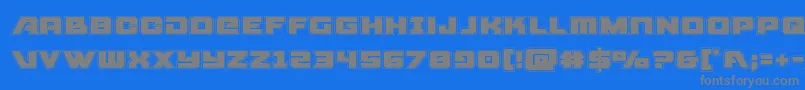 Aircruiseracad Font – Gray Fonts on Blue Background