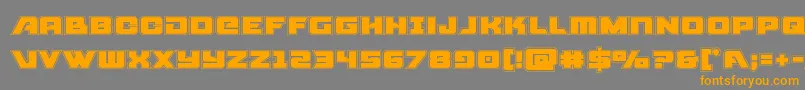 Aircruiseracad Font – Orange Fonts on Gray Background