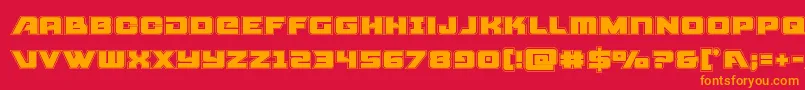 Aircruiseracad Font – Orange Fonts on Red Background