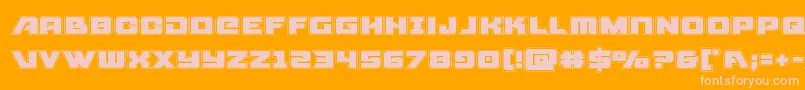 Aircruiseracad-fontti – vaaleanpunaiset fontit oranssilla taustalla
