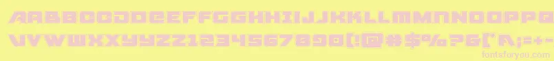 Aircruiseracad Font – Pink Fonts on Yellow Background