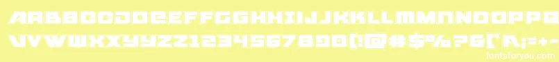 Aircruiseracad Font – White Fonts on Yellow Background