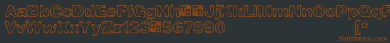 fuente BurnoutTrialVersion – Fuentes Marrones Sobre Fondo Negro
