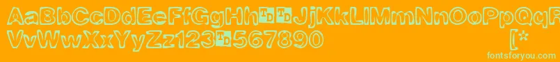 BurnoutTrialVersion Font – Green Fonts on Orange Background