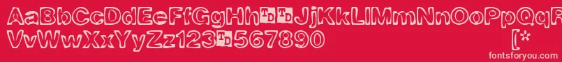 Подробнее о шрифте BurnoutTrialVersion Шрифт BurnoutTrialVersion – розовые шрифты на красном фоне