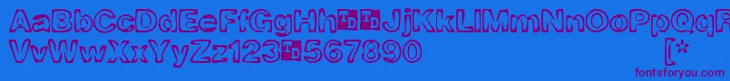 BurnoutTrialVersion Font – Purple Fonts on Blue Background