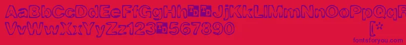 BurnoutTrialVersion Font – Purple Fonts on Red Background