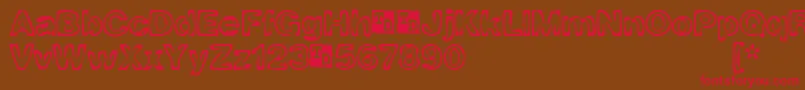 BurnoutTrialVersion Font – Red Fonts on Brown Background