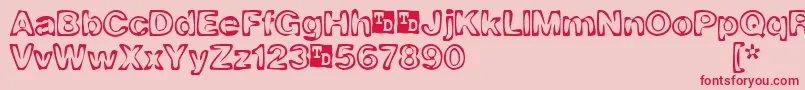 BurnoutTrialVersion Font – Red Fonts on Pink Background
