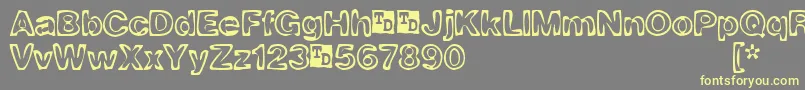 BurnoutTrialVersion Font – Yellow Fonts on Gray Background