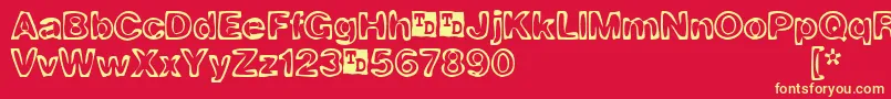 BurnoutTrialVersion Font – Yellow Fonts on Red Background