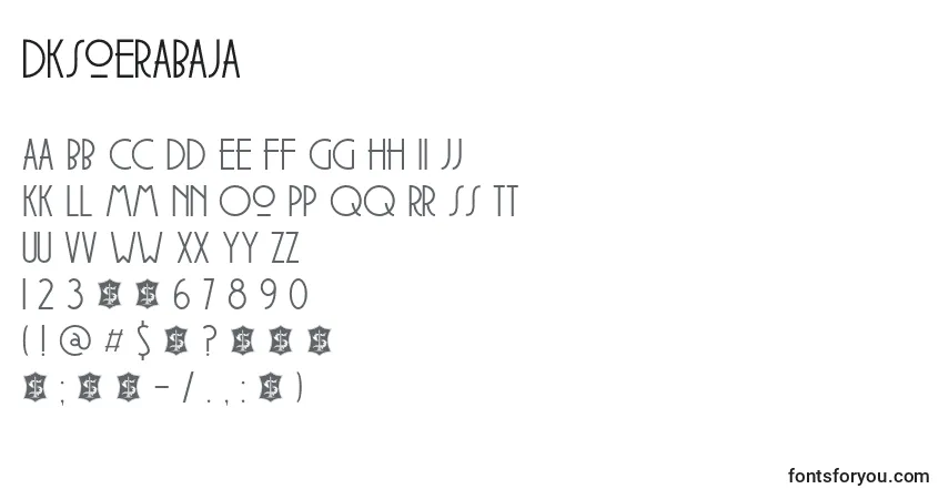 Fuente DkSoerabaja - alfabeto, números, caracteres especiales