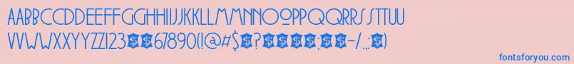 DkSoerabaja Font – Blue Fonts on Pink Background