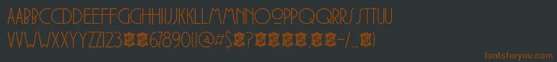 DkSoerabaja Font – Brown Fonts on Black Background