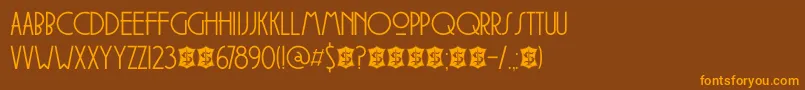 Шрифт DkSoerabaja – оранжевые шрифты на коричневом фоне