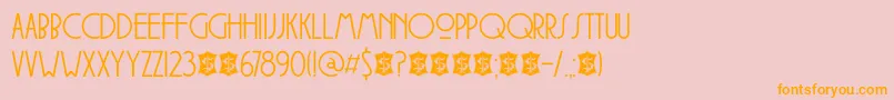 DkSoerabaja Font – Orange Fonts on Pink Background
