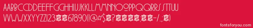 DkSoerabaja Font – Pink Fonts on Red Background